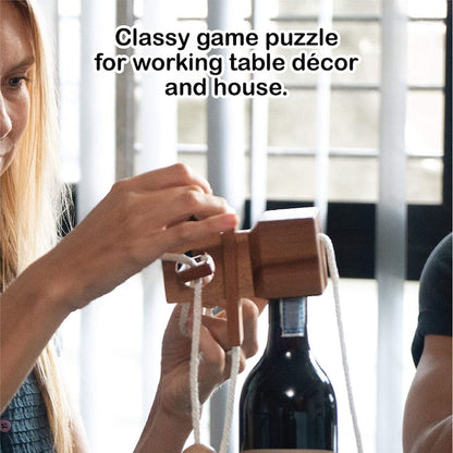 Brainteaser Wine Bottle Mystery Lock Puzzle- Open The Lock Before You Can Have a Drink!...
