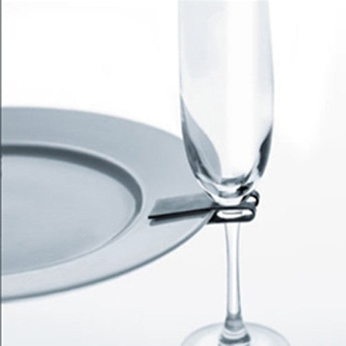 50 Pack Of 75mm White Wine Glass Dinner Lunch Plate Clip Holder - Stand Up Buffet Party -...