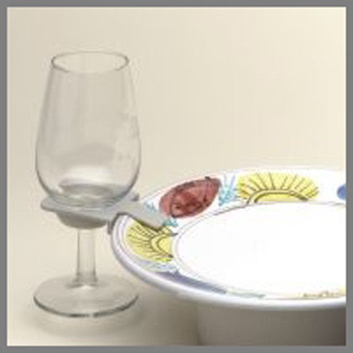 50 Pack Of 75mm White Wine Glass Dinner Lunch Plate Clip Holder - Stand Up Buffet Party -...