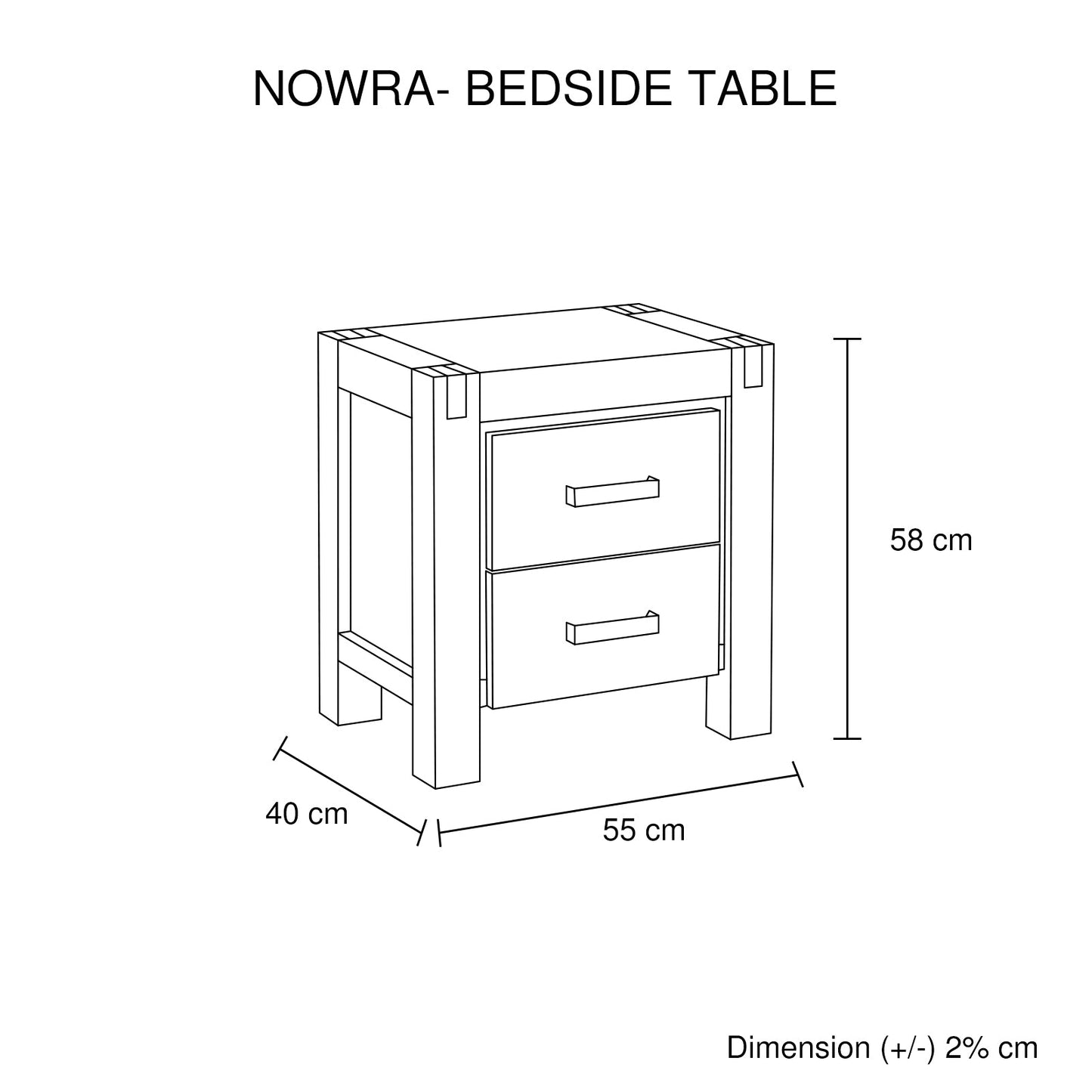 4 Pieces Bedroom Suite in Solid Wood Veneered Acacia Construction Timber Slat Single Size Oak Colour Bed, Bedside Table & Dresser
