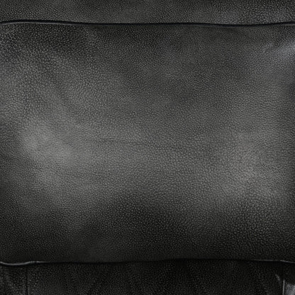 3 Seater Electric Air Leather Dark Grey Recliner
