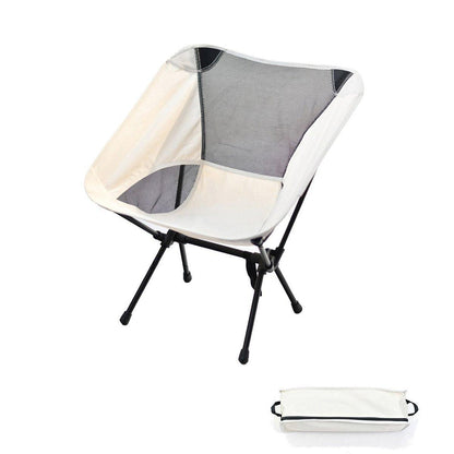 Outdoor Portable Lightweight Folding Camping Chair High Back Fishing Chair - Red