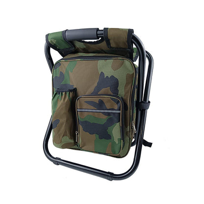Portable Outdoor Folding Chair Oxford Small Stool for Fishing Camping Hiking - Blue