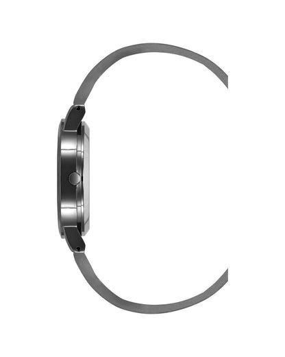 Gunmetal Fashion Watch with Rhine Stone Facing One Size Women