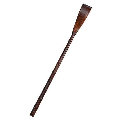 Long Handle Wooden Massage Scratcher Round Red