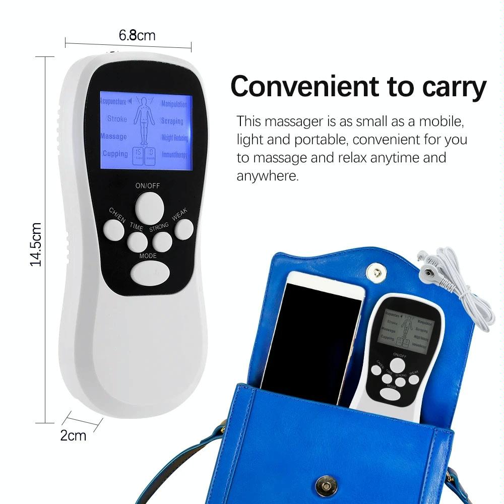 Blue Low Frequency Pulse Meridian Massage Instrument - White Standard