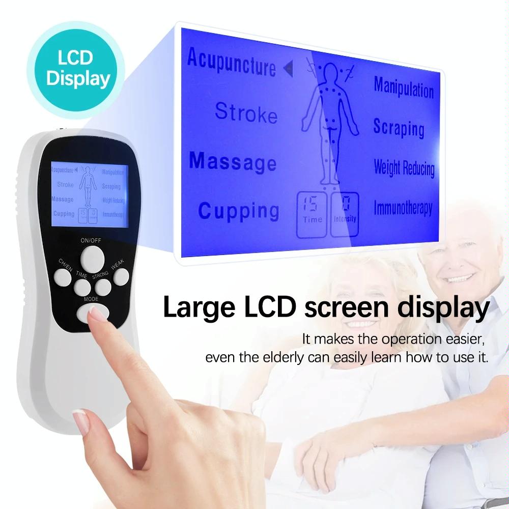 Blue Low Frequency Pulse Meridian Massage Instrument - White Standard