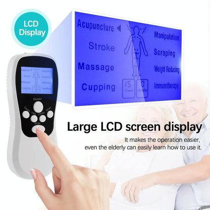 Blue Low Frequency Pulse Meridian Massage Instrument - White Standard