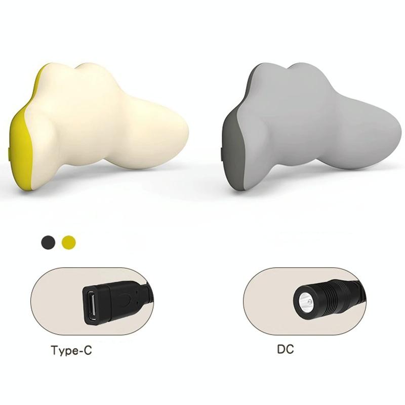 Multi-Function Lumbar Massager Hot Waist Massage Pillow Gray - Plug-In Model Yellow