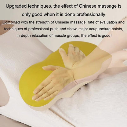 Multi-Function Lumbar Massager Hot Waist Massage Pillow Gray - Plug-In Model Yellow