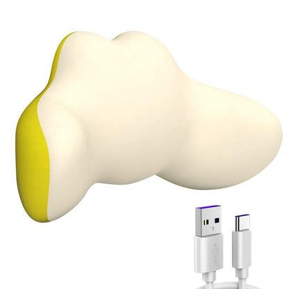 Multi-Function Lumbar Massager Hot Waist Massage Pillow Gray - Charging Model Yellow