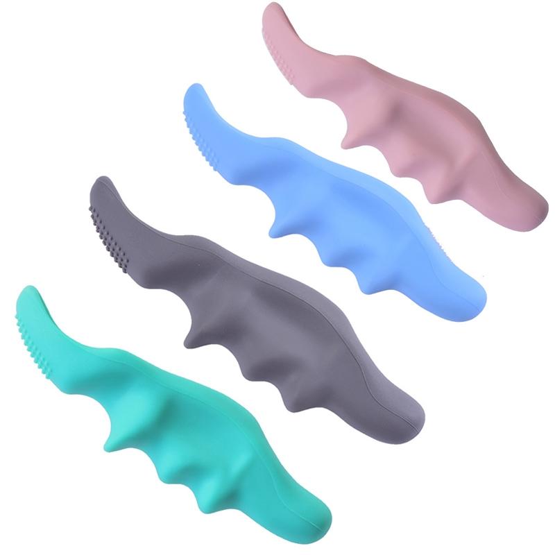 Silicone Thumb Massager For Muscle Relaxation And Fascia Massage Blue
