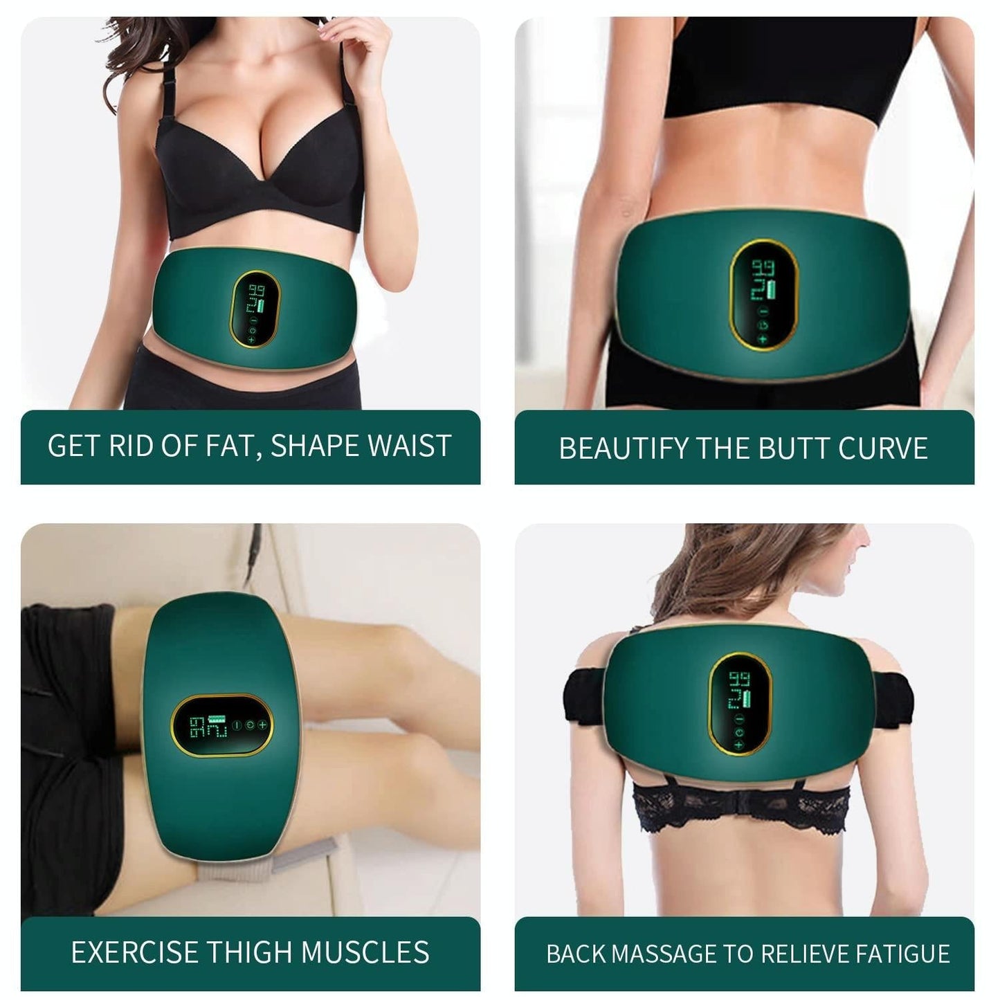 Rechargeable Abdominal Vibration Fat Removal Belt Magnet Massage Machine