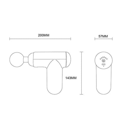 Silver Mini Vibrating Fascia Massage Gun