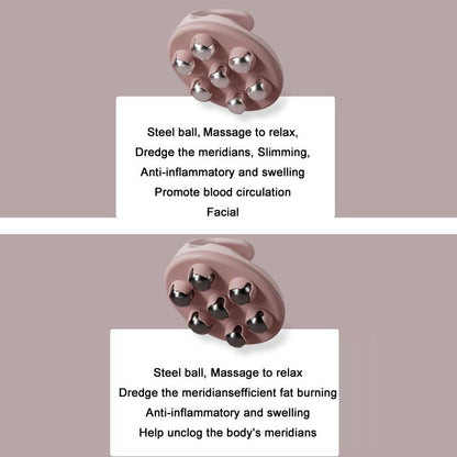 Blue Steel Ball Abdominal Massager For Calf Muscle Relaxation Meridian Massage Tool