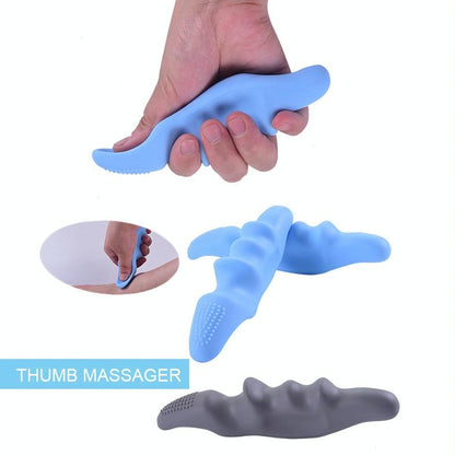 Silicone Thumb Massager For Muscle Relaxation And Fascia Massage Green