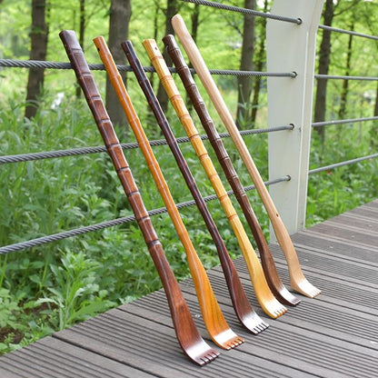 Long Handle Bamboo Back Scratcher Natural Wood Massage Tool