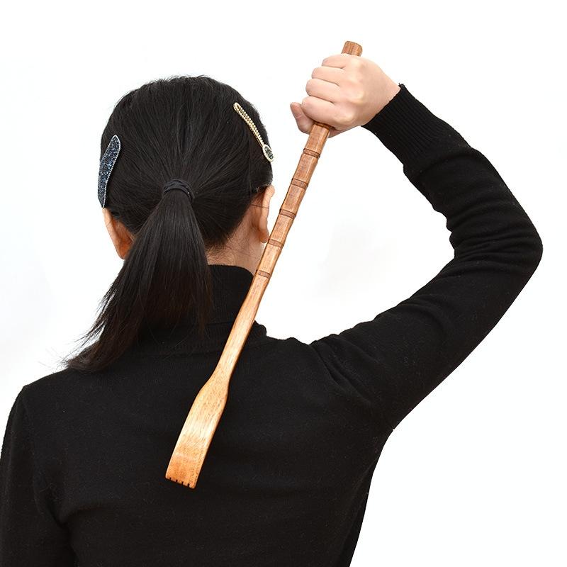 Long Handle Bamboo Back Scratcher Natural Wood Massage Tool