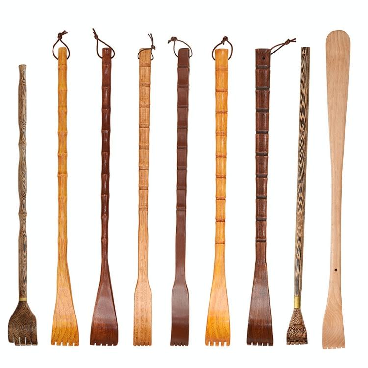 Long Handle Wooden Back Scratcher Dual-Use Massage Scratcher