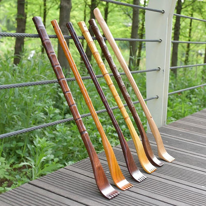 Long Handle Wooden Back Scratcher Dual-Use Massage Scratcher