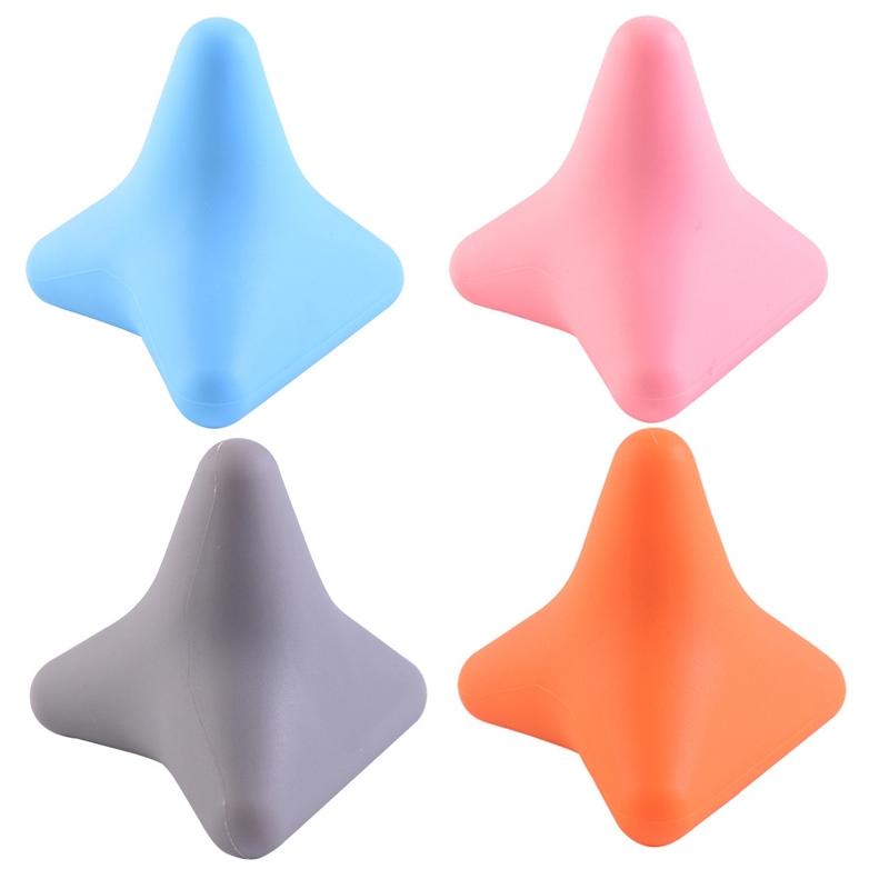 Quadratic Pink Silicone Thumb Massager For Muscle Relaxation And Fascia Massage