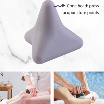 Quadratic Pink Silicone Thumb Massager For Muscle Relaxation And Fascia Massage