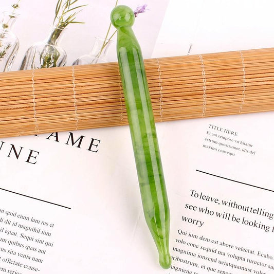 Facial Tendon Stick For Massage And Acupuncture Emerald Green