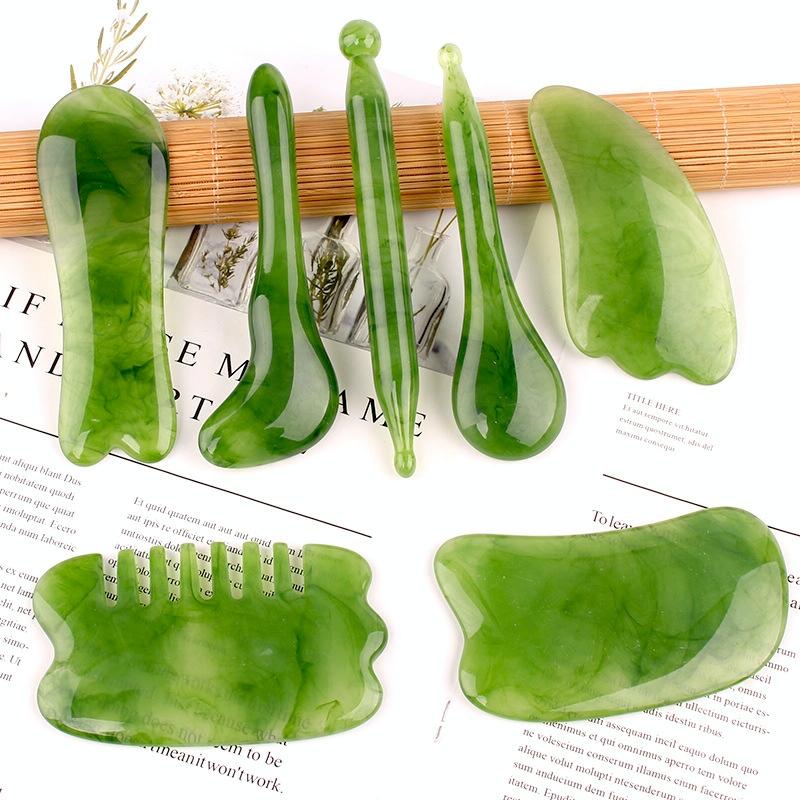 Facial Tendon Stick For Massage And Acupuncture Emerald Green