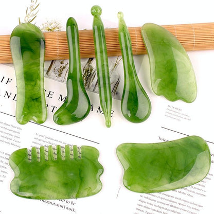 Facial Tendon Stick For Massage And Acupuncture Emerald Green