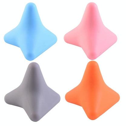 Quadratic Gray Silicone Thumb Massager For Muscle Relaxation And Fascia Massage