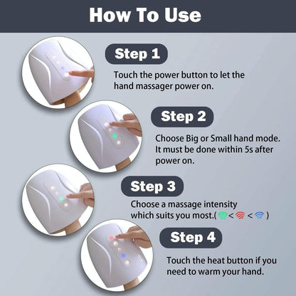 Hand Massager With Heat 3 Intensity Levels Convex Point Massage