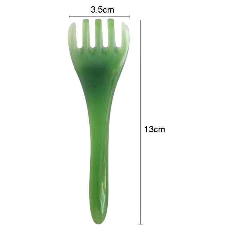 Stress-Reducing Massage Comb 5 Claws Meridian Therapy - Green