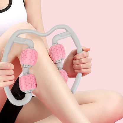 Soft Ring Leg Muscle Massage Roller - Pink