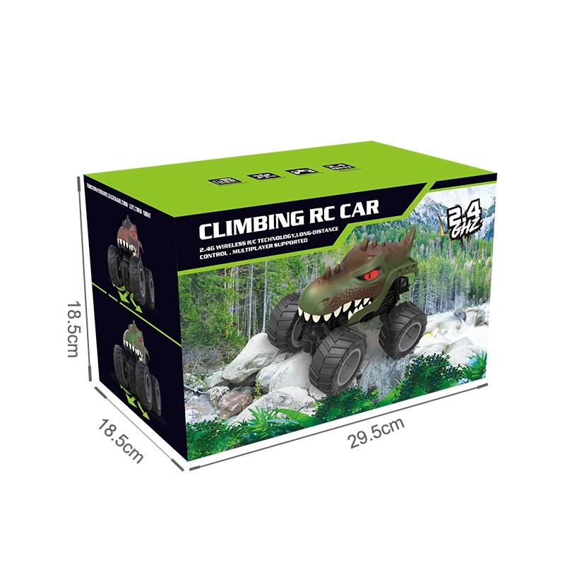 Remote Control Dinosaur Climbing Truck - 2.4g Monster - Green