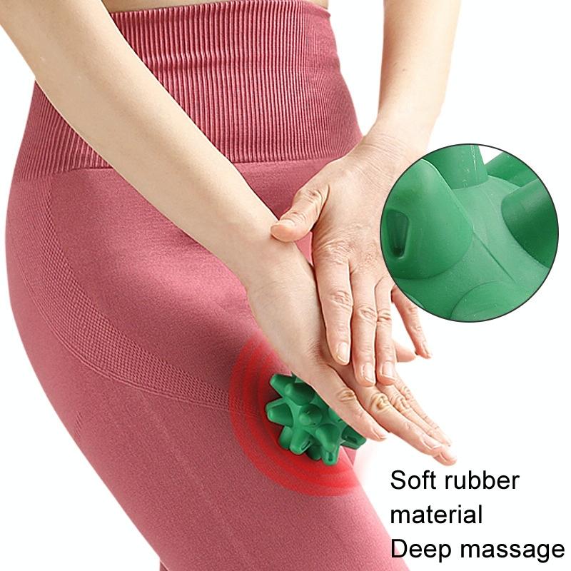 Handheld Hedgehog Massage Ball For Plantar Relaxation And Fitness - Blue