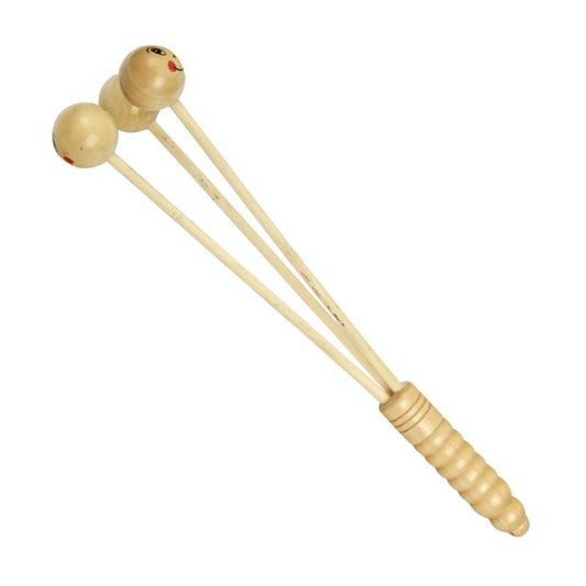 Wooden Smiling Face Knock Back Hammer Multifunctional Health Massage