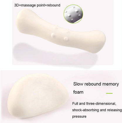 Deep Gray 3D Memory Foam Massage Pillow With Heating