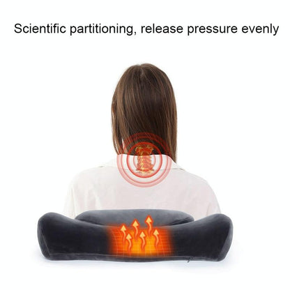 Deep Gray 3D Memory Foam Massage Pillow With Heating