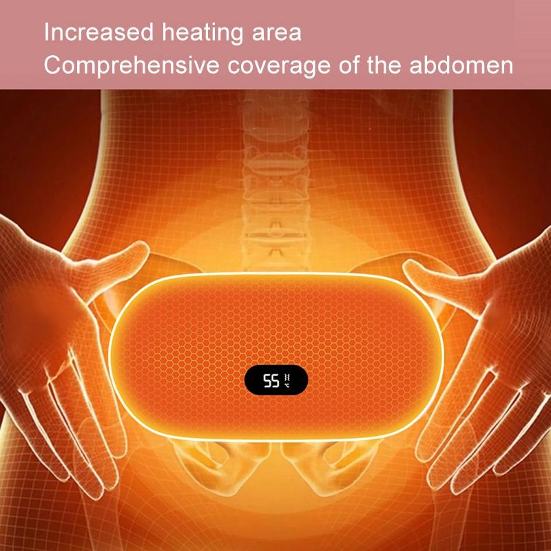 Smart Massage Belt For Abdomen & Waist Electric & Warm - Pink 2000Mah