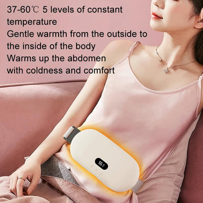Smart Massage Belt For Abdomen & Waist Electric & Warm - Pink 2000Mah