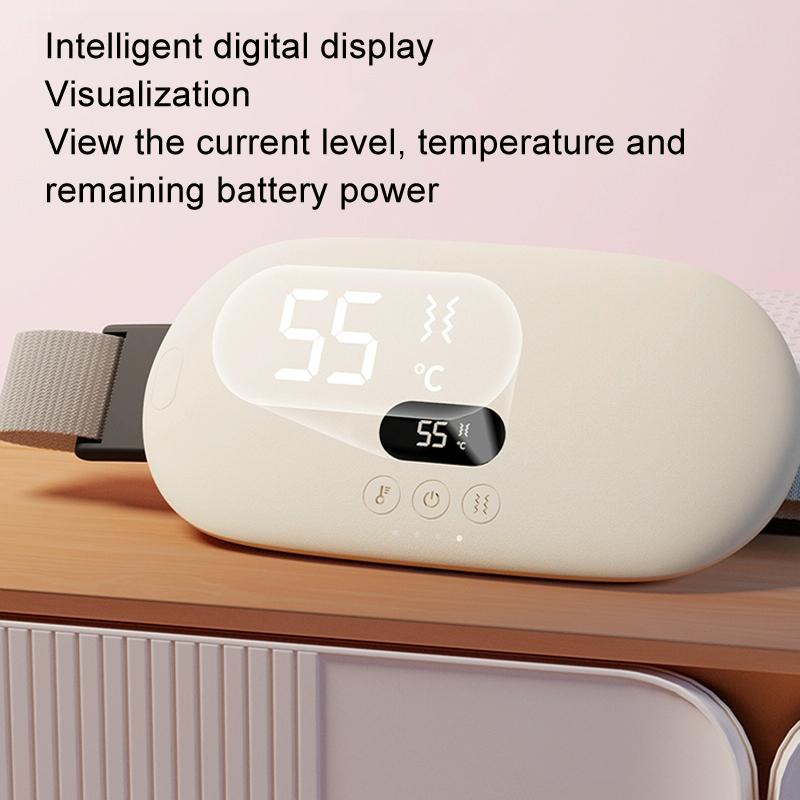Smart Massage Belt For Abdomen & Waist Electric & Warm - Pink 4000Mah