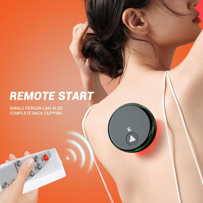 Smart Cupper With Light: Electric Heated Scraping Massage Tool - Red