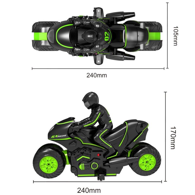 High-speed 2.4g Rc Motorcycle for Drifting and Off-road Riding - Black Orange