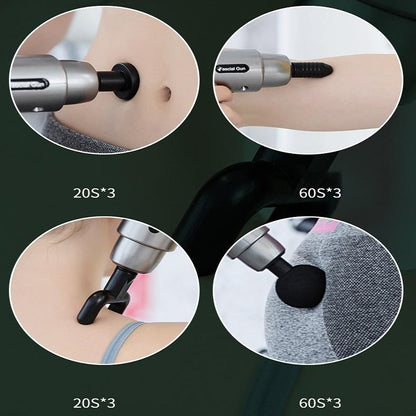 Fascia Mini Electric Muscle Portable Fitness Muscle Relaxing Massager / Massage Gun - Dark Night Black