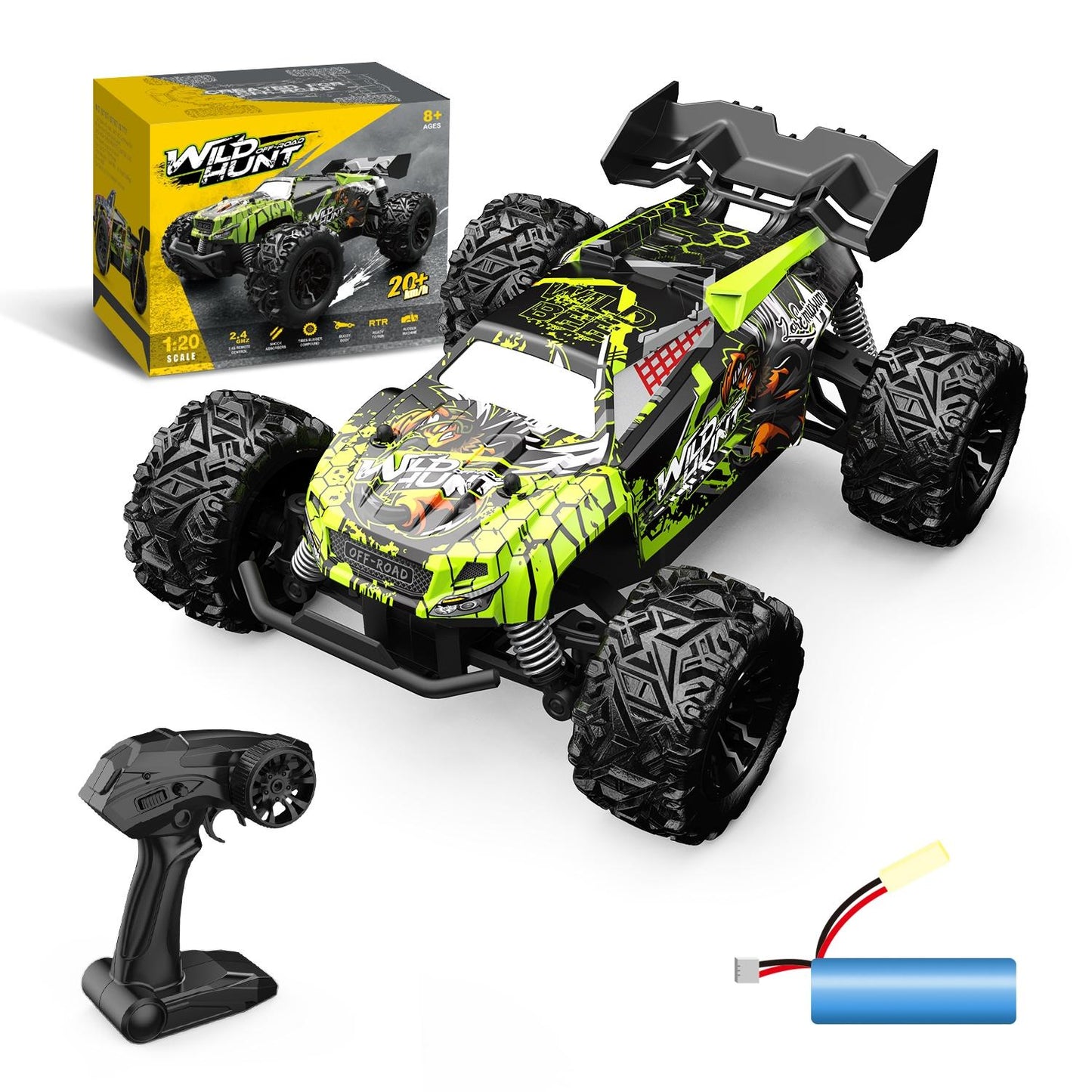 1 20 Full Scale 2.4g Rc Off-road Vehicle - Off-road Ready - Blue