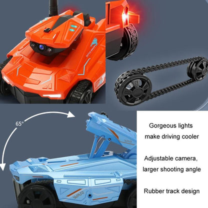 720p Hd Camera Rc Car with Real-time Surveillance and Remote Control - Tank Design - Blue