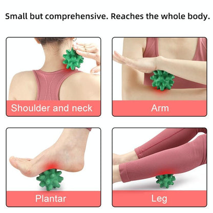 Handheld Hedgehog Massage Ball For Plantar Relaxation And Fitness - Green