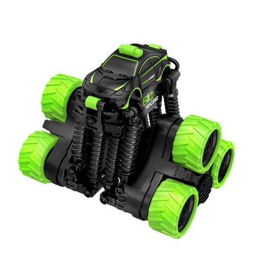 Telescopic Deformation Rc Stunt Car - Off-road Tumbling Climber - Black Green