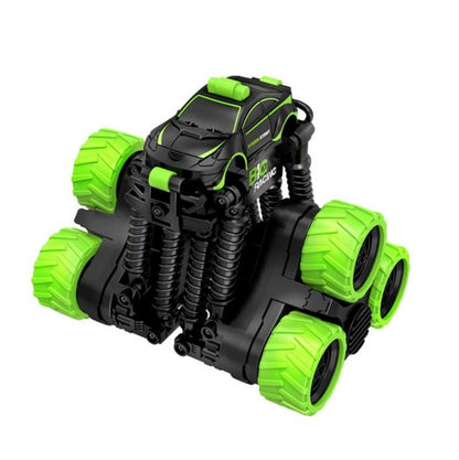 Telescopic Deformation Rc Stunt Car - Off-road Tumbling Climber - Black Green