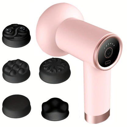 5-Head Handheld Massage Gun For Fat Pushing - White